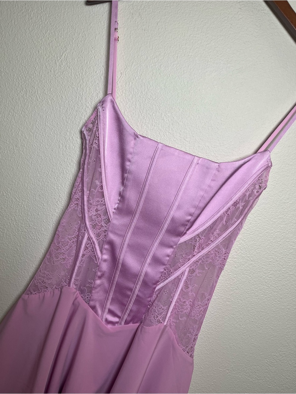 Hello Polly Lace-Trim Dress - Women’s Mini Dress - Picture 3 of 5